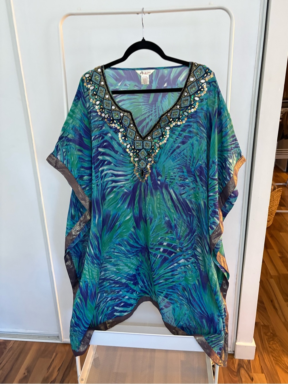 Lucky & Coco | Women’s Blue & Teal Geometric Swim Coverup